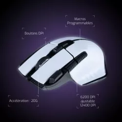 Souris Gaming FPS Blanche RGB
