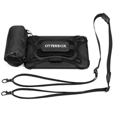 OtterBox Utility Series Latch II Black - sangle main rotative 360° universelle + tour de cou pour tablette de 10 à 13 pouces…