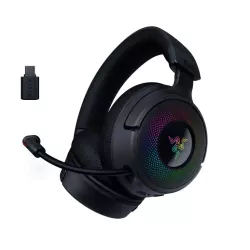 RAZER Kraken V4 Noir - Casque de Jeu sans Fil RGB, Connectivité 3 Modes, Drivers Triforce 40mm, Earcup Lighting, Mix & Volume…