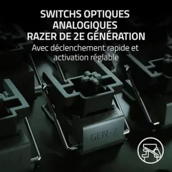 RAZER Huntsman V3 Pro (Analog Switch) - Clavier jeu AZERTY Switches Optiques Analogiques - 4 touches multimedias - Touches en…