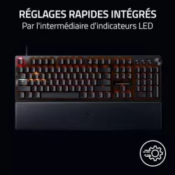 RAZER Huntsman V3 Pro (Analog Switch) - Clavier jeu AZERTY Switches Optiques Analogiques - 4 touches multimedias - Touches en…