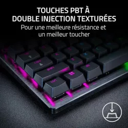 RAZER Huntsman V3 Pro (Analog Switch) - Clavier jeu AZERTY Switches Optiques Analogiques - 4 touches multimedias - Touches en…
