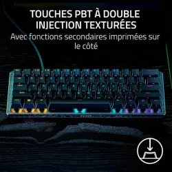 RAZER Huntsman V3 Pro Mini Noir - Clavier Gamer Optique 60%, Switches Analogiques réglables 0,1 à 4,0mm, Touches en PBT…