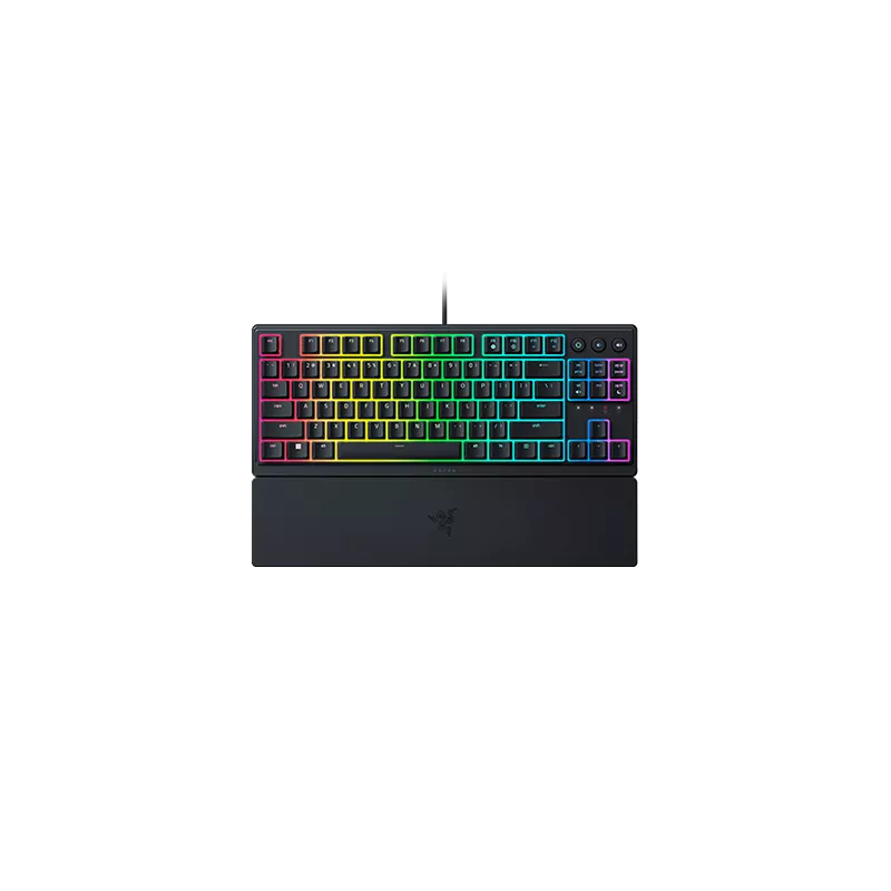 RAZER Ornata V3 Tenkeyless - Clavier de jeu AZERTY - Switches Méca-Membrane - Repose-Poignet Magnétique - Touches en ABS