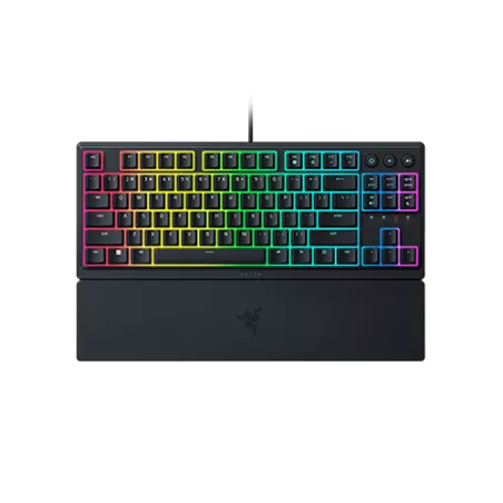 RAZER Ornata V3 Tenkeyless - Clavier de jeu AZERTY - Switches Méca-Membrane - Repose-Poignet Magnétique - Touches en ABS