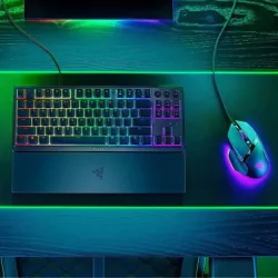 RAZER Ornata V3 Tenkeyless - Clavier de jeu AZERTY - Switches Méca-Membrane - Repose-Poignet Magnétique - Touches en ABS