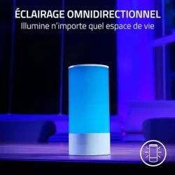 RAZER Aether Smart Lamp - Lampe de bureau omnidirectionnelle 16.8M de couleurs, multiples effets Razer Chroma RGB. Compatible AV