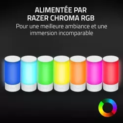 RAZER Aether Smart Lamp - Lampe de bureau omnidirectionnelle 16.8M de couleurs, multiples effets Razer Chroma RGB. Compatible AV