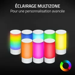 RAZER Aether Smart Lamp Pro - Lampe de bureau multizone 16.8M de couleurs, multiples effets, Razer Chroma RGB. Compatible AV