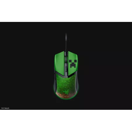 Razer Cobra Minecraft Ed. Noir - Souris Gaming Filaire - légère - glissements ultra-fluides - Chroma RGB - 8500 DPI