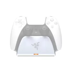 RAZER Quick Charging Stand pour Manette PS5 - Charge Rapide - Alimentation par USB - Blanc