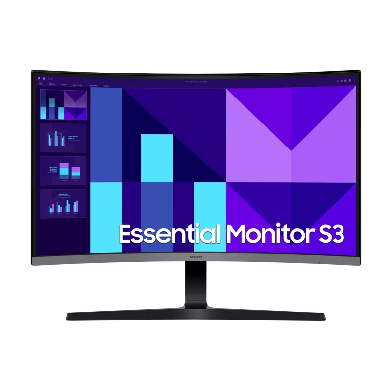 ECRAN 27 SAMSUNG S27D390G Noir 1920x1080 VA 16:9 4ms 4000:1 250cd/m² 100Hz Incurvé 1800R HDMI VGA Casque Mode…