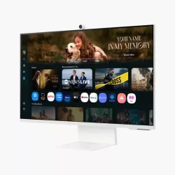 ECRAN 32 SAMSUNG Smart Monitor M8 Blanc 3840x2160 VA 4ms 400cd/m² 3000:1 Haut parleurs 2xHDMI 1XUSB-C 2xUSB Caméra 4K Pied…