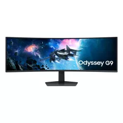 Ecran 49'' Samsung Gaming Odyssey G9 Noir 240Hz 1ms 5120x1440 VA Incurvé 1000R 32:9 450cd/m² DP 2xHDMI 2xUSB 3.0 Pied régl…