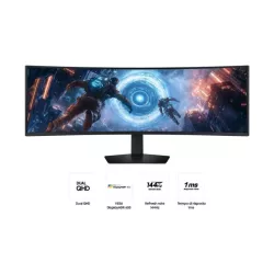 Ecran 49'' Samsung Gaming Odyssey OLED G9 - G91F 49'' 32:9 0.03ms 144Hz 5120x1440 Incurvé 1000R 250cd/m² HDMI DP Noir