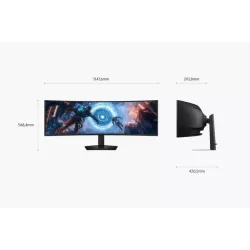 Ecran 49'' Samsung Gaming Odyssey OLED G9 - G91F 49'' 32:9 0.03ms 144Hz 5120x1440 Incurvé 1000R 250cd/m² HDMI DP Noir