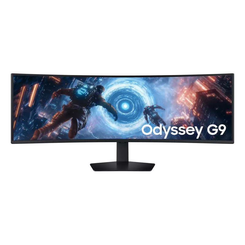 Ecran 49'' Samsung Gaming Odyssey G91F Noir 144Hz 1ms 5120x1440 VA Incurvé 1000R 32:9 350cd/m² DP 2xHDMI 3xUSB Casque Pied…