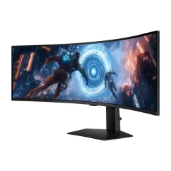 Ecran 49'' Samsung Gaming Odyssey G91F Noir 144Hz 1ms 5120x1440 VA Incurvé 1000R 32:9 350cd/m² DP 2xHDMI 3xUSB Casque Pied…