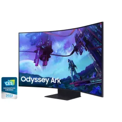 ECRAN 55'' SAMSUNG Gaming Odyssey Ark 3840x2160 VA Incurvé 1000R 1ms 600 cd/m² 3xHDMI 1xDP 2xUSB-A 1xLAN 4xHPs 165Hz Pied…