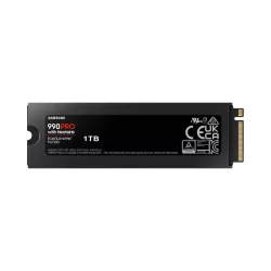 SSD SAMSUNG SERIE 990 PRO + dissipateur M.2 1To 2280 PCIe 4.0 x4 NVMe Lecture 7450Mo/s Ecriture 6900Mo/s MZ-V9P1T0GW