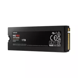 SSD SAMSUNG SERIE 990 PRO + dissipateur M.2 1To 2280 PCIe 4.0 x4 NVMe Lecture 7450Mo/s Ecriture 6900Mo/s MZ-V9P1T0GW