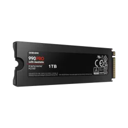 SSD SAMSUNG SERIE 990 PRO + dissipateur M.2 1To 2280 PCIe 4.0 x4 NVMe Lecture 7450Mo/s Ecriture 6900Mo/s MZ-V9P1T0GW