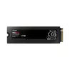 SSD SAMSUNG SERIE 990 PRO + dissipateur M.2 2To 2280 PCIe 4.0 x4 NVMe Lecture 7450Mo/s Ecriture 6900Mo/s MZ-V9P2T0GW