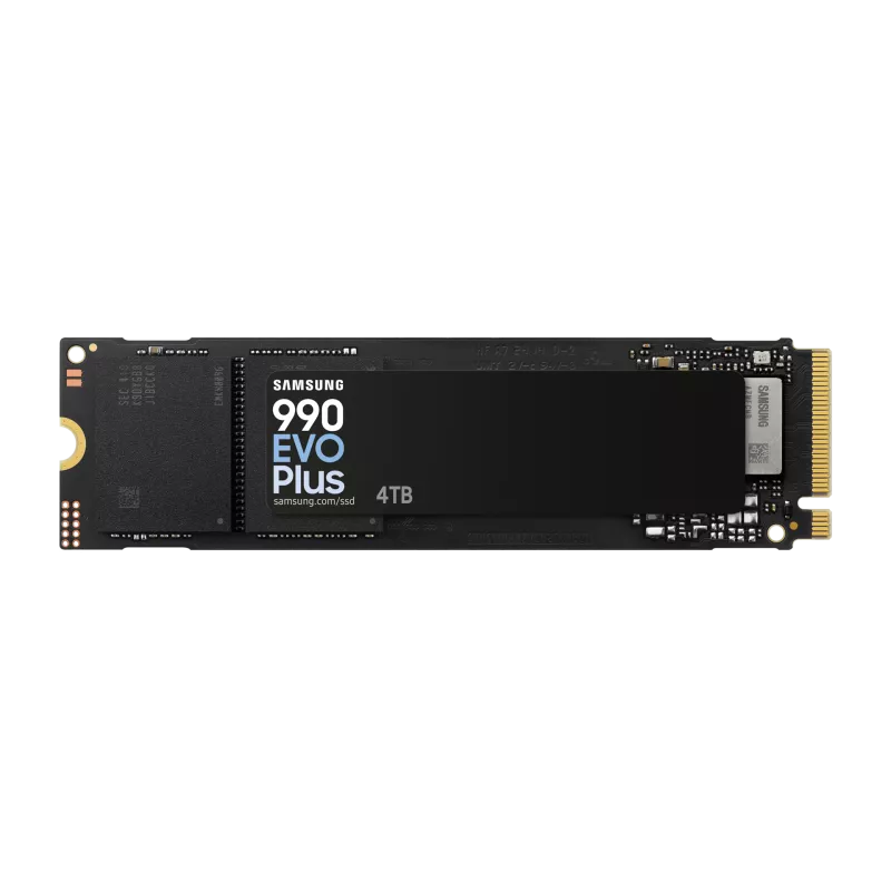 SSD SAMSUNG SERIE 990 EVO PLUS M.2 4To 2280 PCIe 4.0 x4 / 5.0 x2 NVMe 2.0 Lecture 7150Mo/s Ecriture 6300Mo/s MZ-V9S4T0BW