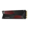 SSD SAMSUNG SERIE 990 PRO + dissipateur M.2 4To 2280 PCIe 4.0 x4 NVMe Lecture 7450Mo/s Ecriture 6900Mo/s MZ-V9P4T0GW