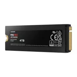 SSD SAMSUNG SERIE 990 PRO + dissipateur M.2 4To 2280 PCIe 4.0 x4 NVMe Lecture 7450Mo/s Ecriture 6900Mo/s MZ-V9P4T0GW