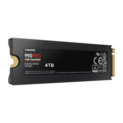 SSD SAMSUNG SERIE 990 PRO + dissipateur M.2 4To 2280 PCIe 4.0 x4 NVMe Lecture 7450Mo/s Ecriture 6900Mo/s MZ-V9P4T0GW