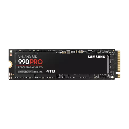 SSD SAMSUNG SERIE 990 PRO M.2 4To 2280 PCIe Gen 4.0 x4 NVMe 2.0 Lecture 7450Mo/s Ecriture 6900Mo/s MZ-V9P4T0BW