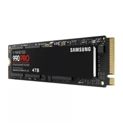 SSD SAMSUNG SERIE 990 PRO M.2 4To 2280 PCIe Gen 4.0 x4 NVMe 2.0 Lecture 7450Mo/s Ecriture 6900Mo/s MZ-V9P4T0BW