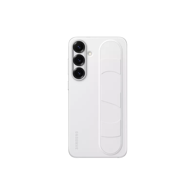 Coque avec lanière et support pour Galaxy S25+ Blanc