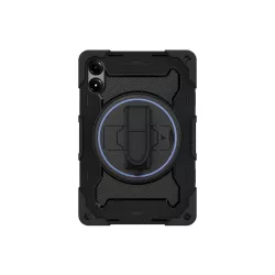 Coque arrière noire ultra renforcée plus sangle rotative & fonction Stand Designed for Samsung pour Galaxy Tab A11+…