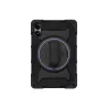 Coque arrière noire ultra renforcée plus sangle rotative & fonction Stand Designed for Samsung pour Galaxy Tab A11+…