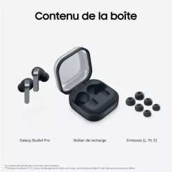 SAMSUNG Ecouteurs Galaxy Buds 4 Pro Coloris Noir SM-R640NZKAXEF