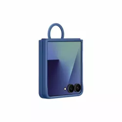 Galaxy Z Flip7 Coque silicone avec anneau Samsung Bleu Nuit EF-PF766TNEGWW