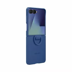 Galaxy Z Flip7 Coque silicone avec anneau Samsung Bleu Nuit EF-PF766TNEGWW