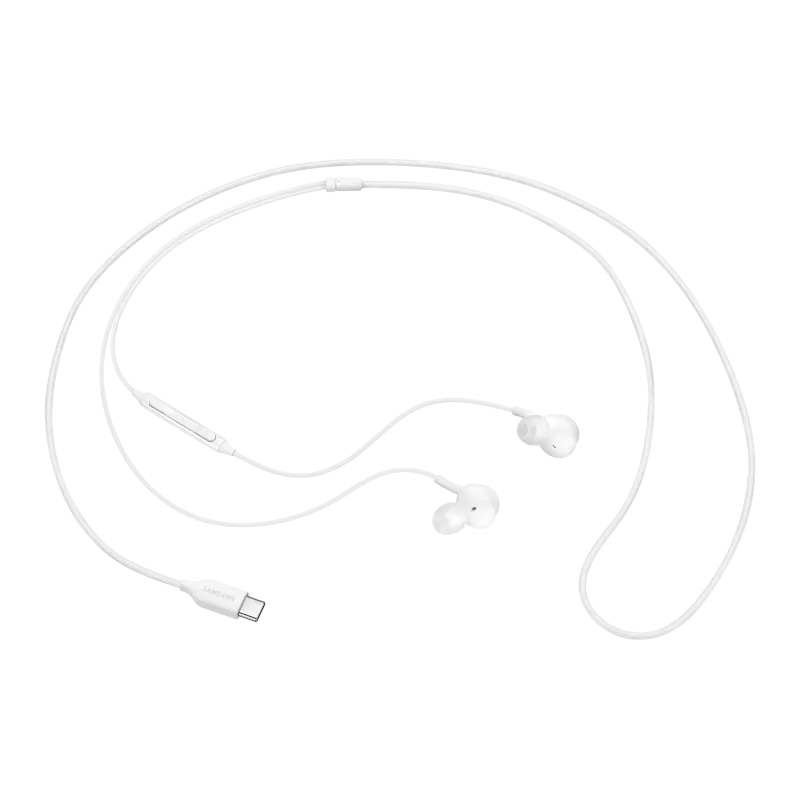 Ecouteurs intra auriculaires filair Cable tissu Blanc Sound by AKG, USB type C SAMSUNG - EO-IC100BWEGEU