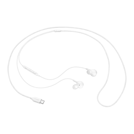 Ecouteurs intra auriculaires filair Cable tissu Blanc Sound by AKG, USB type C SAMSUNG - EO-IC100BWEGEU