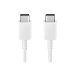 Câble de charge USB-C vers USB-C, longueur 1,8m, charge rapide 25W Coloris Blanc SAMSUNG EP-DX310JWEGEU