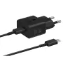 Chargeur secteur Rapide 25W Type C matériaux recyclés GaN avec câble Coloris Noir SAMSUNG