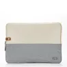 HOUSSE sleeve PC 14,1 '' bicolore Beige/Gris, protection antchoc, attache antivol , dimensions: 355*25*260mm 355x25x260