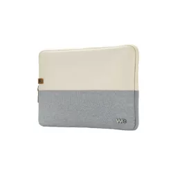 HOUSSE sleeve PC 14,1 '' bicolore Beige/Gris, protection antchoc, attache antivol , dimensions: 355*25*260mm 355x25x260