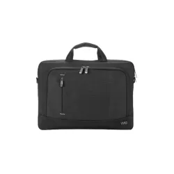 SACOCHE WE ECO 14.1'', éco-responsable en matière recyclé RPET 900D, surface imperméable , noir 380x50x280