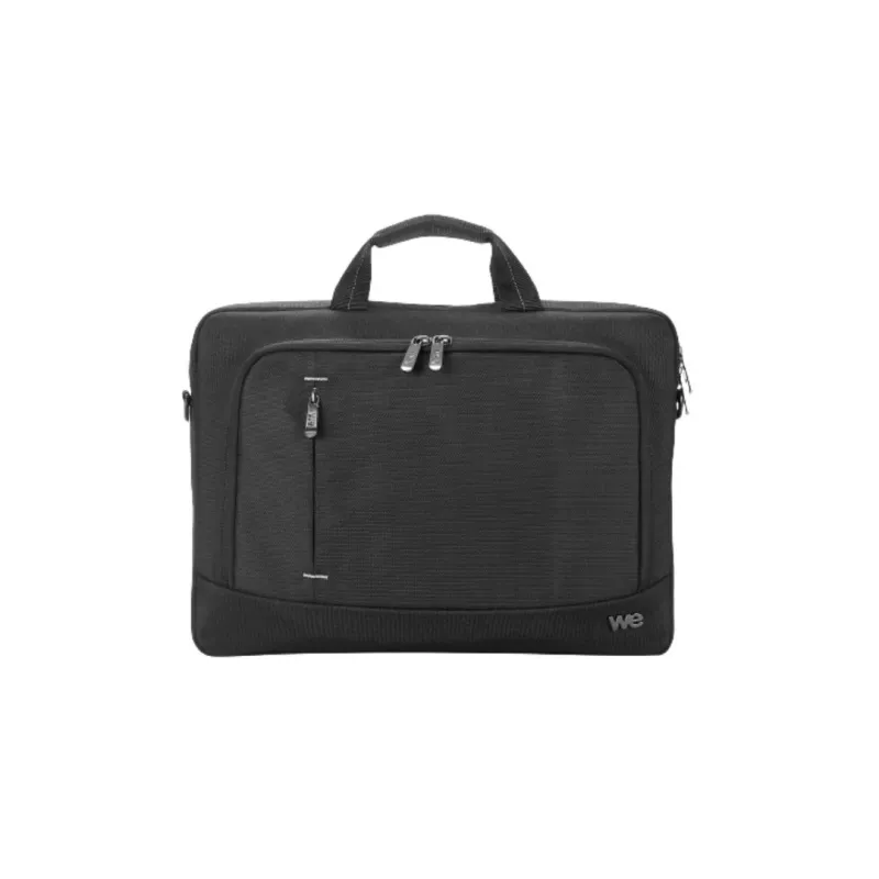 SACOCHE WE ECO 14.1'', éco-responsable en matière recyclé RPET 900D, surface imperméable , noir 380x50x280
