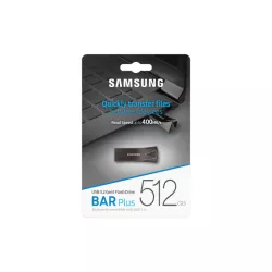 CLE USB SAMSUNG 512G USB 3.1 BAR PLUS - TITAN GRAY VITESSE LECTURE JUSQU'A 400Mo/S MUF-512BE4/APC