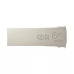 CLE USB SAMSUNG 64G USB 3.1 BAR PLUS - CHAMPAGNE SILVER VITESSE LECTURE JUSQU'A 300Mo/S MUF-64BE3/APC