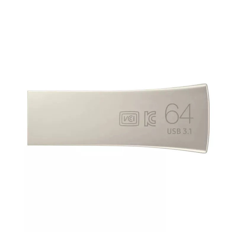 CLE USB SAMSUNG 64G USB 3.1 BAR PLUS - CHAMPAGNE SILVER VITESSE LECTURE JUSQU'A 300Mo/S MUF-64BE3/APC